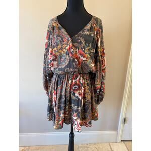 Free People High Plains Boho Mini Dress